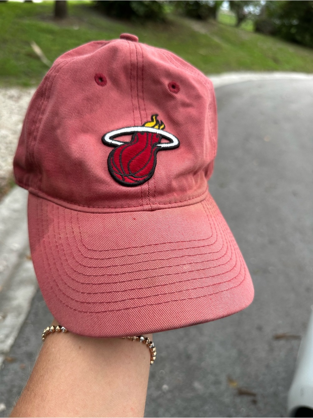 NBA Coral/Pink Miami Heat Embroidered Cap